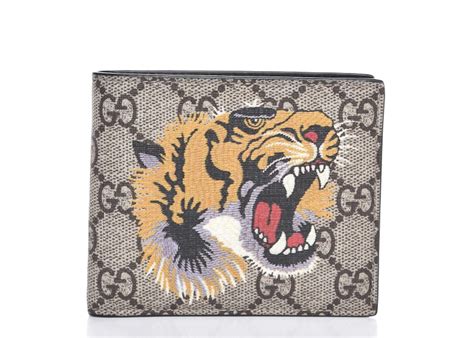 gucci bi fold id wallet|Gucci men's wallet tiger.